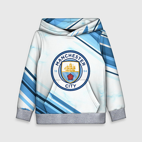 Детская толстовка Manchester city / 3D-Меланж – фото 1