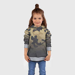 Толстовка-худи детская Camouflage Khaki, цвет: 3D-меланж — фото 2