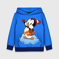 Толстовка-худи детская Chilly Willy, цвет: 3D-синий