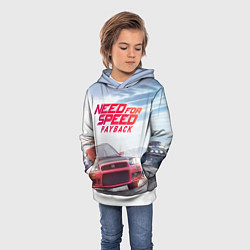 Толстовка-худи детская Need for Speed: Payback, цвет: 3D-белый — фото 2