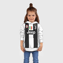 Толстовка-худи детская FC Juventus 18-19, цвет: 3D-белый — фото 2