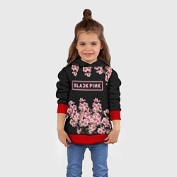 Толстовка-худи детская Black Pink: Delicate Sakura, цвет: 3D-красный — фото 2