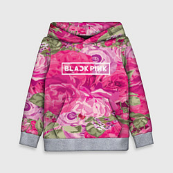 Толстовка-худи детская Black Pink: Abstract Flowers, цвет: 3D-меланж