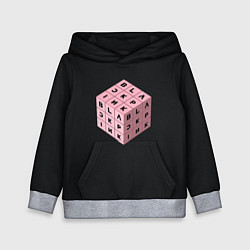 Толстовка-худи детская Black Pink Cube, цвет: 3D-меланж