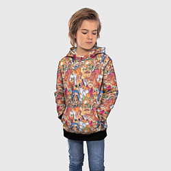 Толстовка-худи детская Котобомбинг, цвет: 3D-черный — фото 2