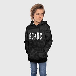 Толстовка-худи детская AC/DC: Black Rock, цвет: 3D-черный — фото 2