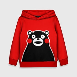 Толстовка-худи детская Kumamon Smile, цвет: 3D-красный