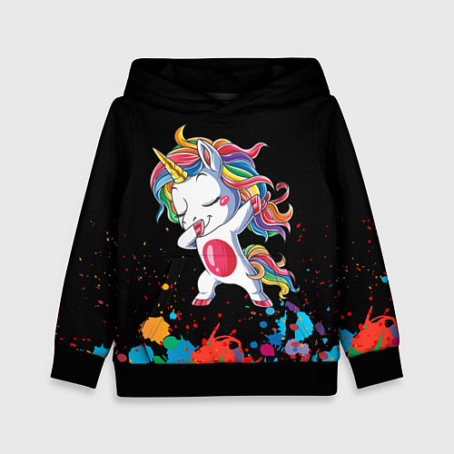 Детская толстовка Малыш-единорог / 3D-Черный – фото 1