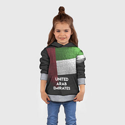 Толстовка-худи детская United Arab Emirates Style, цвет: 3D-меланж — фото 2
