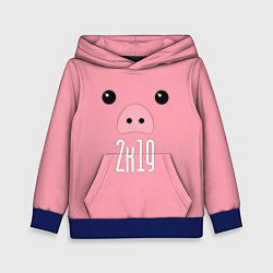 Толстовка-худи детская Piggy 2k19, цвет: 3D-синий