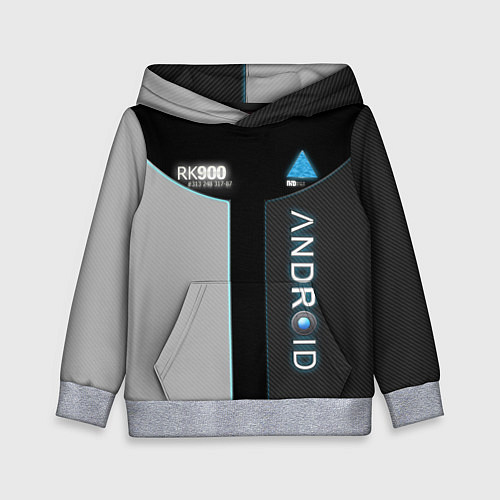 Детская толстовка Detroit: Android RK900 / 3D-Меланж – фото 1