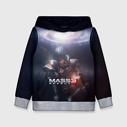 Толстовка-худи детская Mass Effect 3, цвет: 3D-меланж