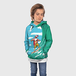 Толстовка-худи детская Cool Santa, цвет: 3D-белый — фото 2