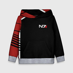 Толстовка-худи детская MASS EFFECT N7, цвет: 3D-меланж