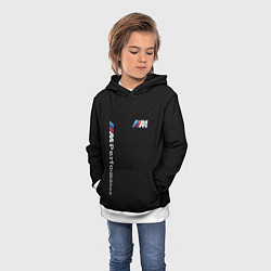 Толстовка-худи детская BMW M PERFORMANCE CARBON КАРБОН, цвет: 3D-белый — фото 2