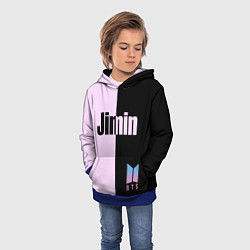 Толстовка-худи детская BTS Jimin, цвет: 3D-синий — фото 2