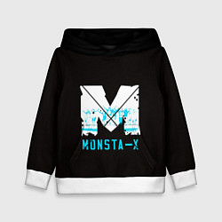 Толстовка-худи детская MONSTA X, цвет: 3D-белый