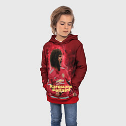 Толстовка-худи детская Marouane Fellaini, цвет: 3D-красный — фото 2