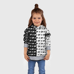 Толстовка-худи детская Off-White: Black & White, цвет: 3D-меланж — фото 2