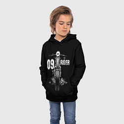 Толстовка-худи детская 09 Rider, цвет: 3D-черный — фото 2