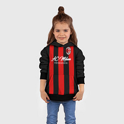 Толстовка-худи детская AC Milan, цвет: 3D-черный — фото 2