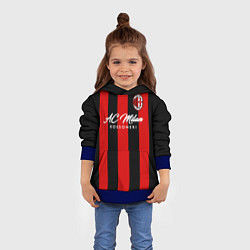 Толстовка-худи детская AC Milan, цвет: 3D-синий — фото 2