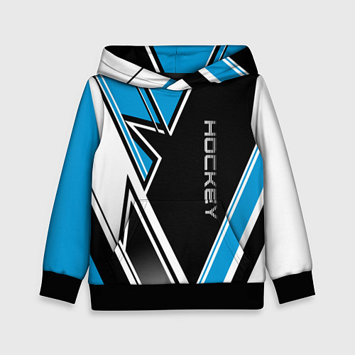 Детская толстовка Hockey black blue white / 3D-Черный – фото 1