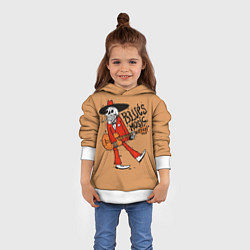 Толстовка-худи детская Blues Music, цвет: 3D-белый — фото 2