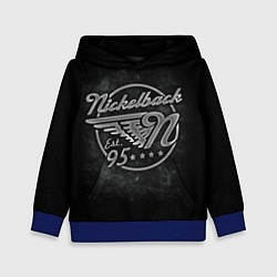 Толстовка-худи детская Nickelback Est. 1995, цвет: 3D-синий