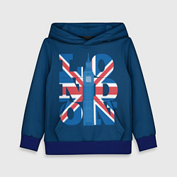 Толстовка-худи детская London: Great Britain, цвет: 3D-синий