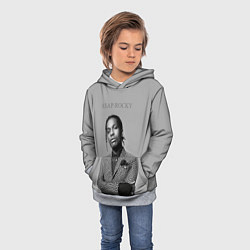 Толстовка-худи детская ASAP Rocky: Grey Fashion, цвет: 3D-меланж — фото 2