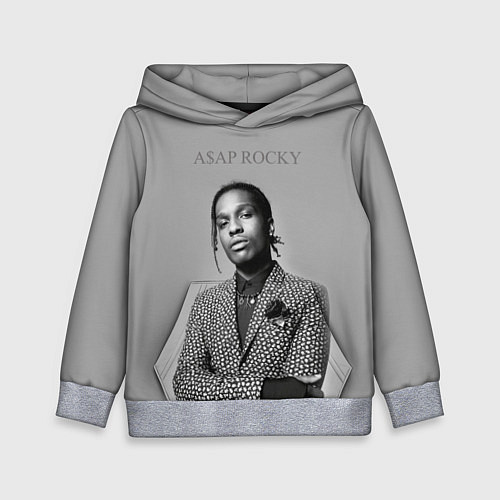 Детская толстовка ASAP Rocky: Grey Fashion / 3D-Меланж – фото 1