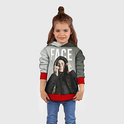 Толстовка-худи детская FACE: Slime, цвет: 3D-красный — фото 2