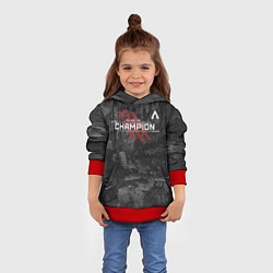 Толстовка-худи детская You Are The Champion, цвет: 3D-красный — фото 2