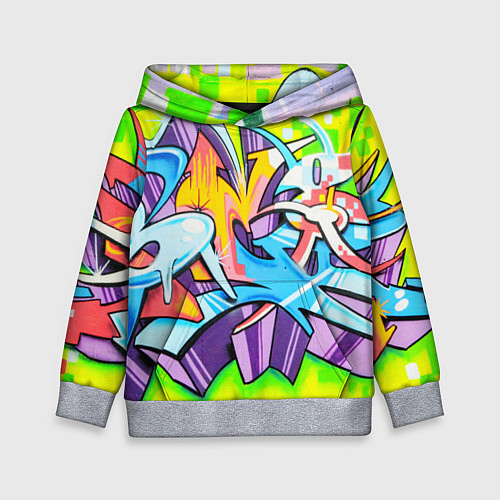 Детская толстовка Неоновая кислота / 3D-Меланж – фото 1