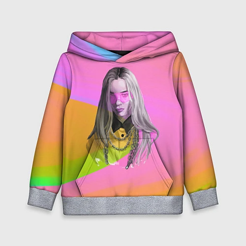 Детская толстовка Billie Eilish: Pink Fashion / 3D-Меланж – фото 1