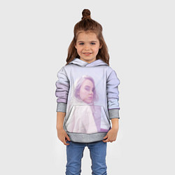 Толстовка-худи детская Billie Eilish: Light Pink, цвет: 3D-меланж — фото 2