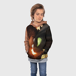 Толстовка-худи детская Любовь фурии, цвет: 3D-меланж — фото 2