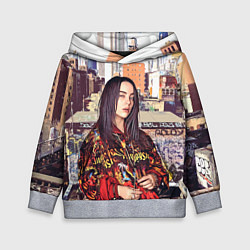 Толстовка-худи детская Billie Eilish: Street Style, цвет: 3D-меланж