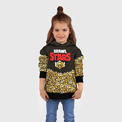 Толстовка-худи детская Brawl Stars: Black Style, цвет: 3D-черный — фото 2