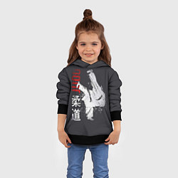 Толстовка-худи детская Judo Warrior, цвет: 3D-черный — фото 2