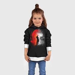 Толстовка-худи детская Лед и огонь Ice and Fire, цвет: 3D-белый — фото 2