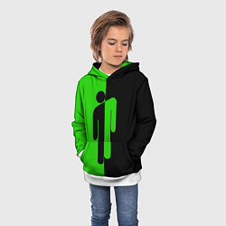 Толстовка-худи детская BILLIE EILISH, цвет: 3D-белый — фото 2