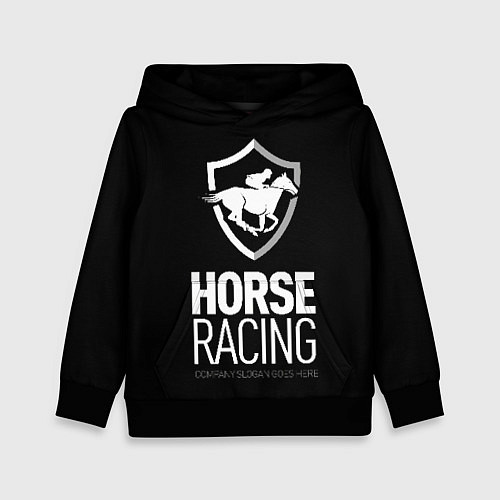 Детская толстовка Horse racing / 3D-Черный – фото 1