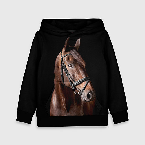 Детская толстовка Гнедой скакун / 3D-Черный – фото 1