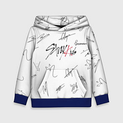 Толстовка-худи детская STRAY KIDS АВТОГРАФЫ, цвет: 3D-синий