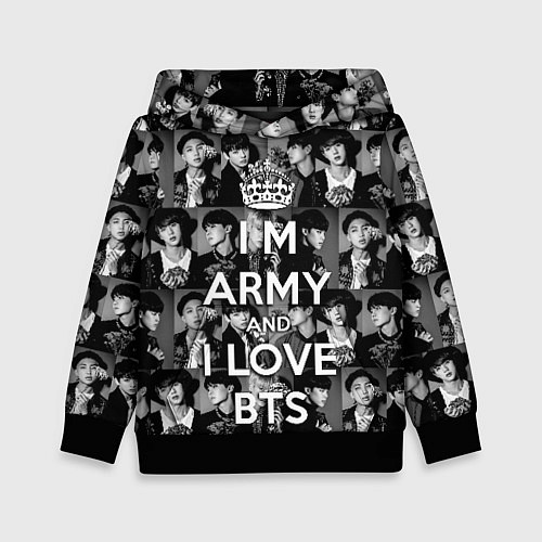 Детская толстовка I am army and I lover BTS / 3D-Черный – фото 1