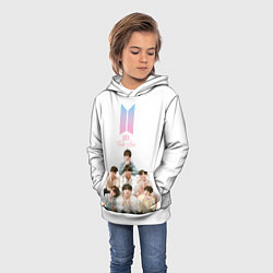 Толстовка-худи детская Take love BTS, цвет: 3D-белый — фото 2