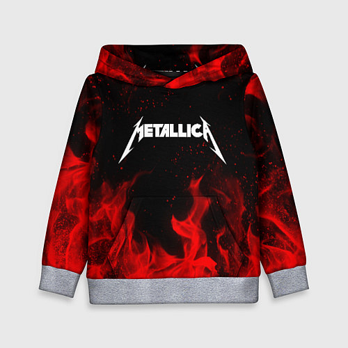 Детская толстовка METALLICA НА СПИНЕ / 3D-Меланж – фото 1