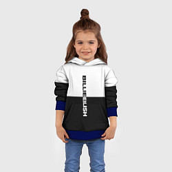 Толстовка-худи детская BILLIE EILISH: White & Black, цвет: 3D-синий — фото 2